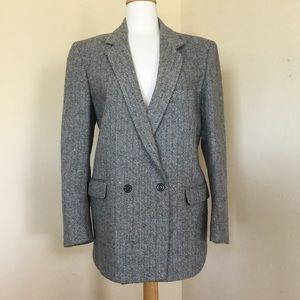 Blazer Women’s Herringbone Black Size See Measurements